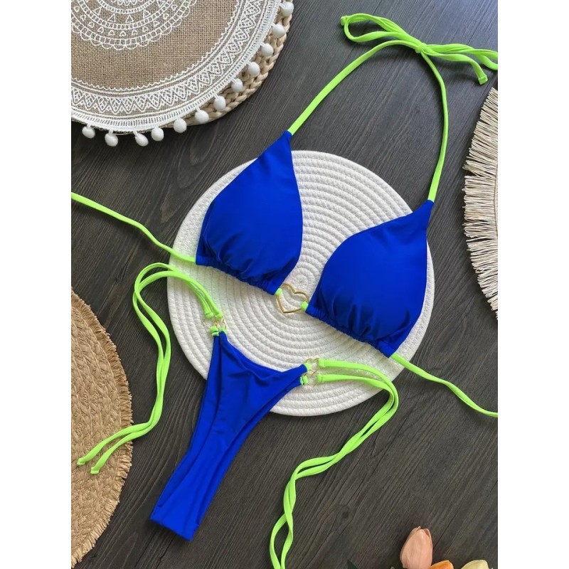 RUOTONSEPT-Maillot de bain brésilien Bleu