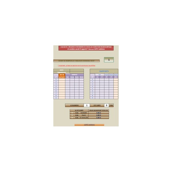 Calculette Paris Hippiques