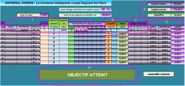 HORSES RACE logiciel pour gagner le couplé au turf pmu