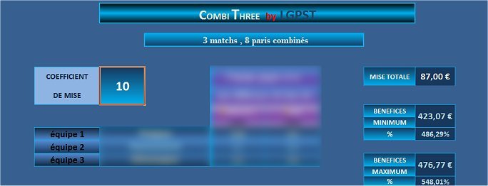 COMBI THREE paris sportifs spécial pari combinés