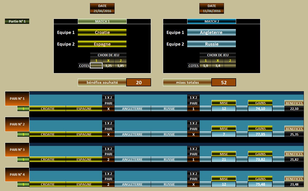 logiciel paris sportif deux matchs double conditions combinés LGPST